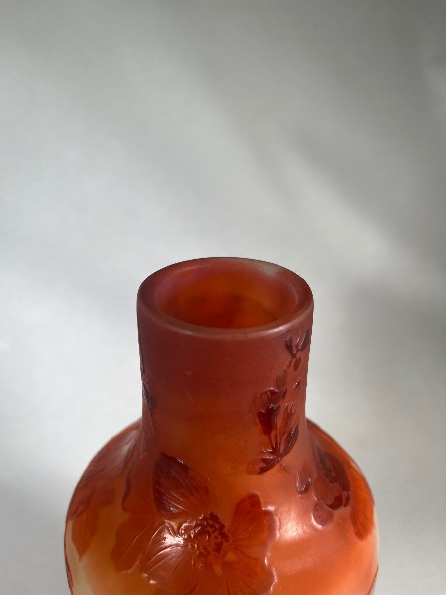 émile Gallé Vase With Japanese Apple Trees With “japanese” Signature, Art Nouveau -photo-4