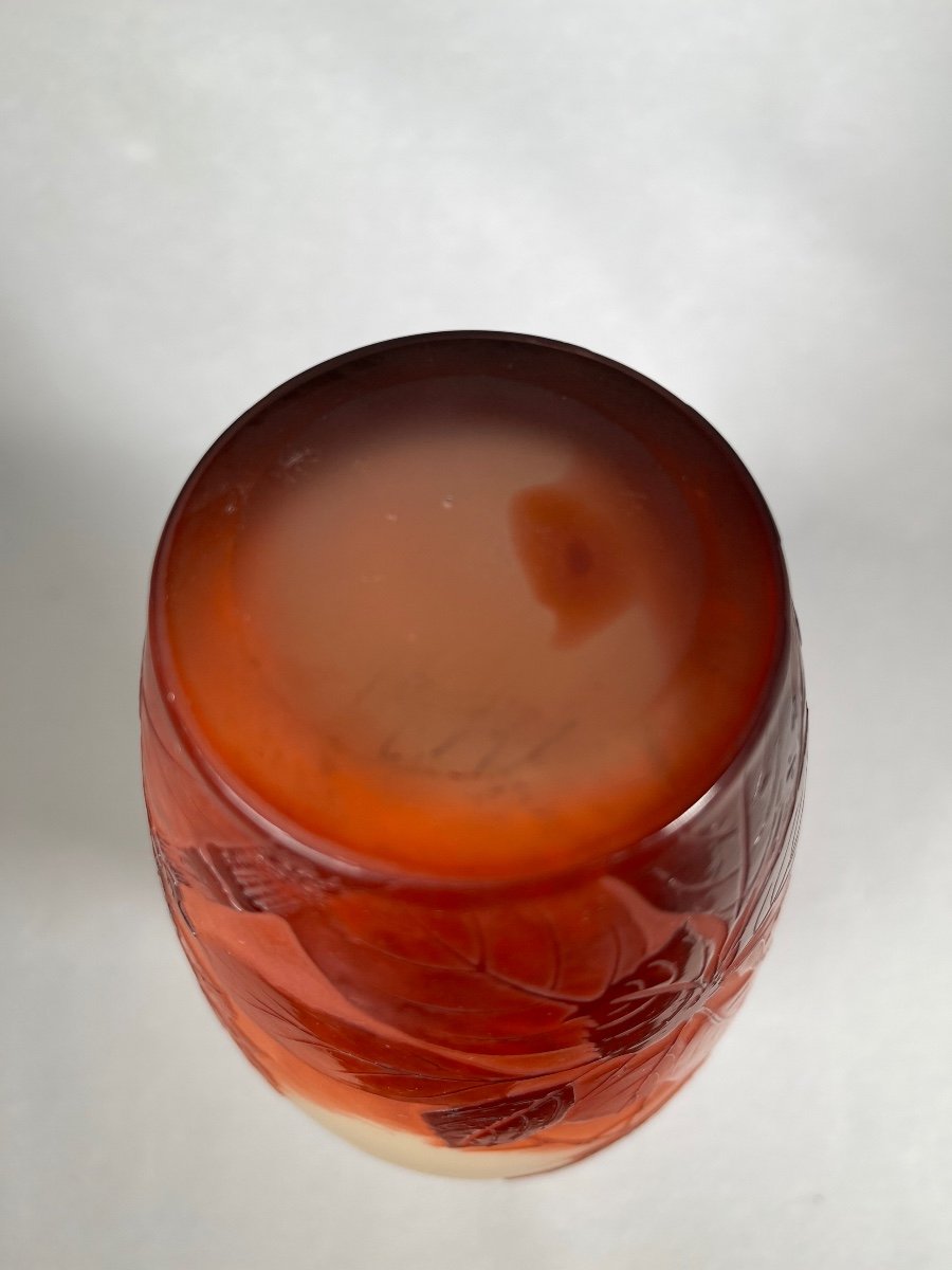 émile Gallé Vase With Japanese Apple Trees With “japanese” Signature, Art Nouveau -photo-5