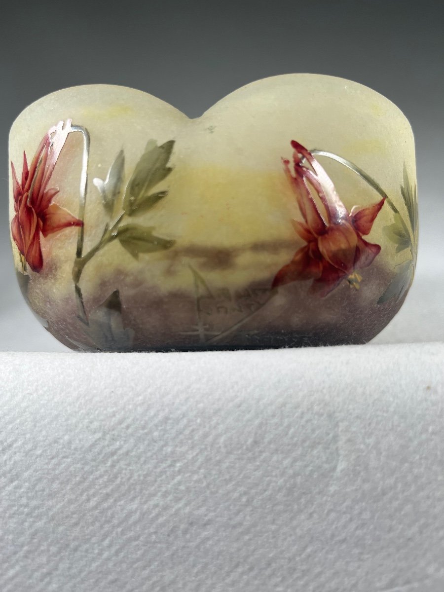 Daum Nancy Coupe Ancolies, Art Nouveau -photo-3