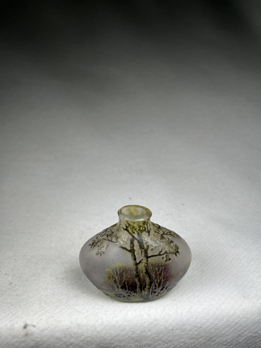 Vase Miniature Daum Nancy Paysage « Automne »-photo-2