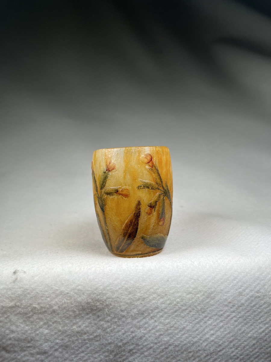 Petit Verre Daum Nancy « Primevères »-photo-2