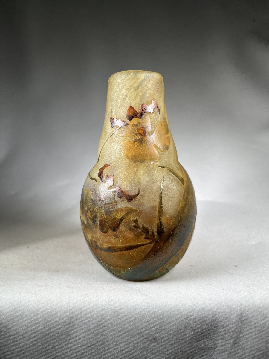 Vase Daum Nancy « Orchidée »-photo-1