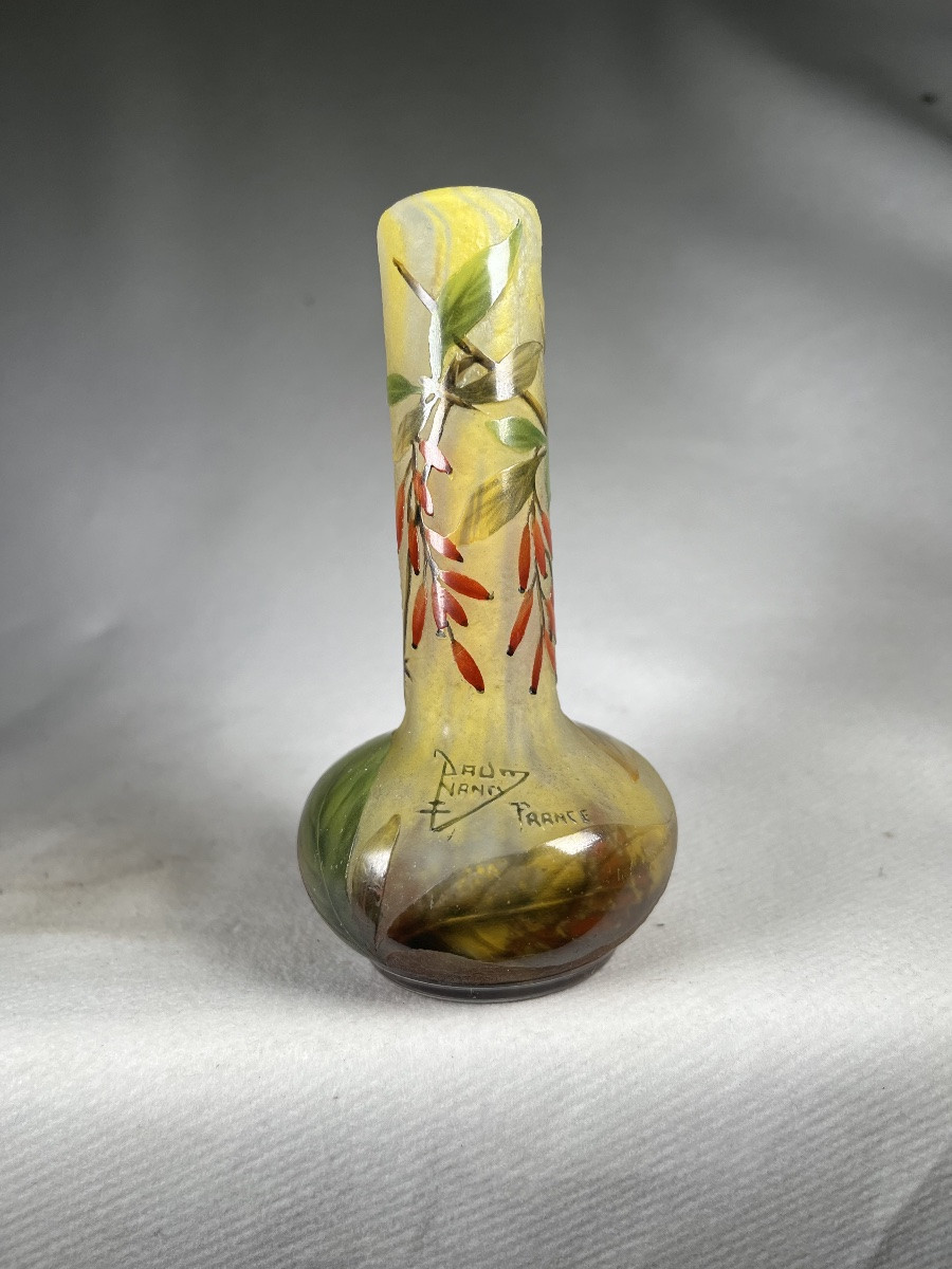 Vase Daum Nancy « Baies Cornouiller »-photo-1