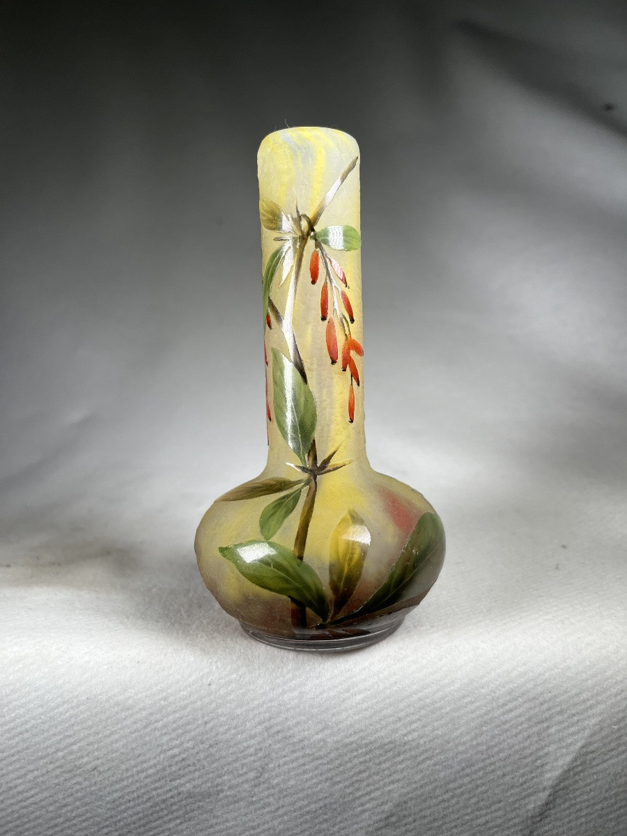 Vase Daum Nancy « Baies Cornouiller »-photo-2