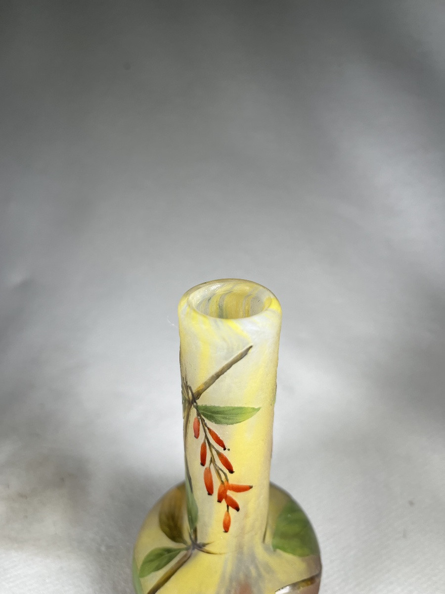 Vase Daum Nancy « Baies Cornouiller »-photo-3