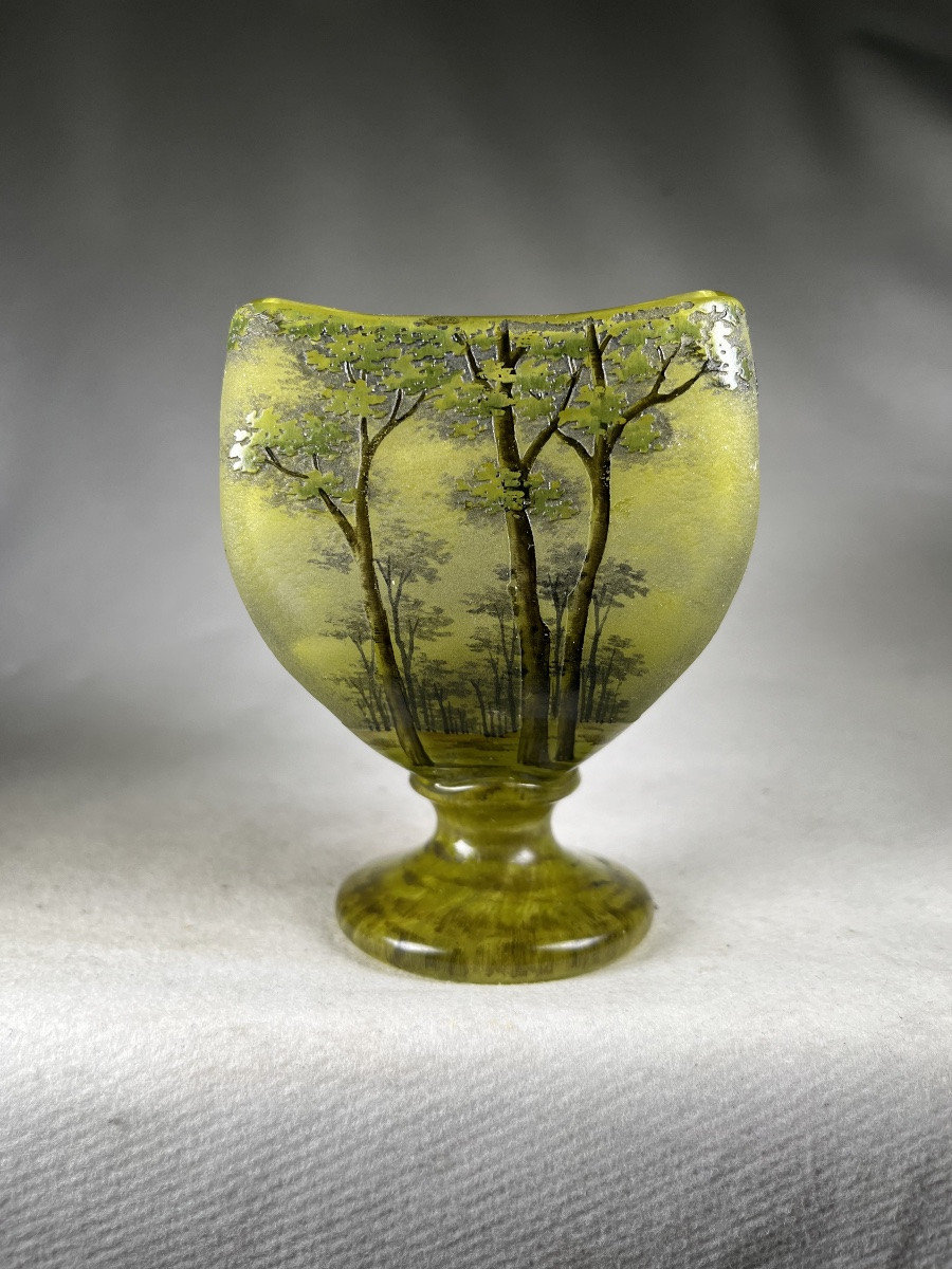 Important Vase Daum Nancy « Printemps »-photo-1