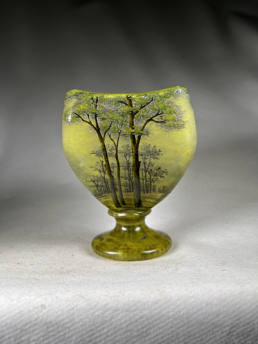 Important Vase Daum Nancy « Printemps »-photo-2