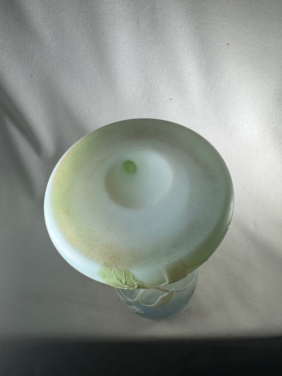 Legras Vase "japanese Apple Trees", émile Gallé Period-photo-5