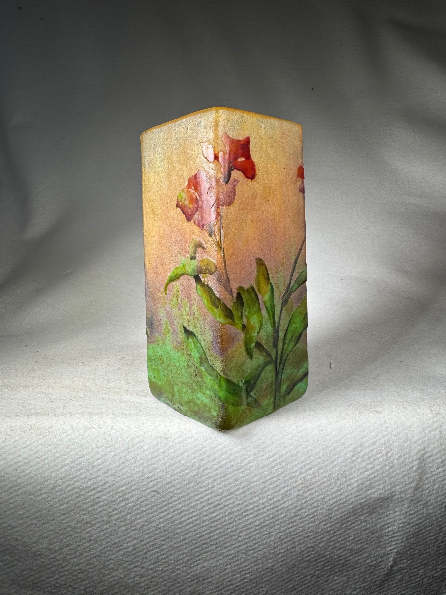 Vase Daum Nancy « Géraniums »-photo-1