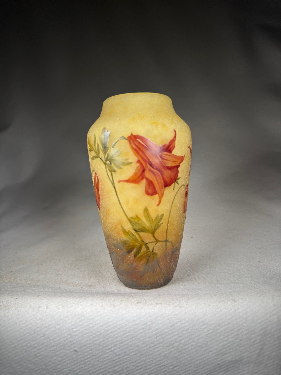 Daum Nancy Vase “columbines”-photo-3