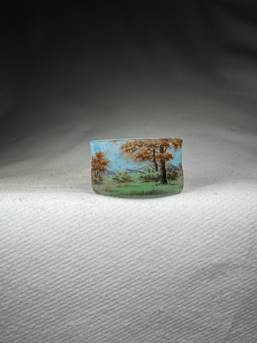 Vase Miniature Daum Nancy (Auntomne) Art Nouveau -photo-1