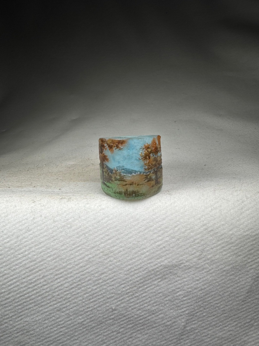 Vase Miniature Daum Nancy (Auntomne) Art Nouveau -photo-3