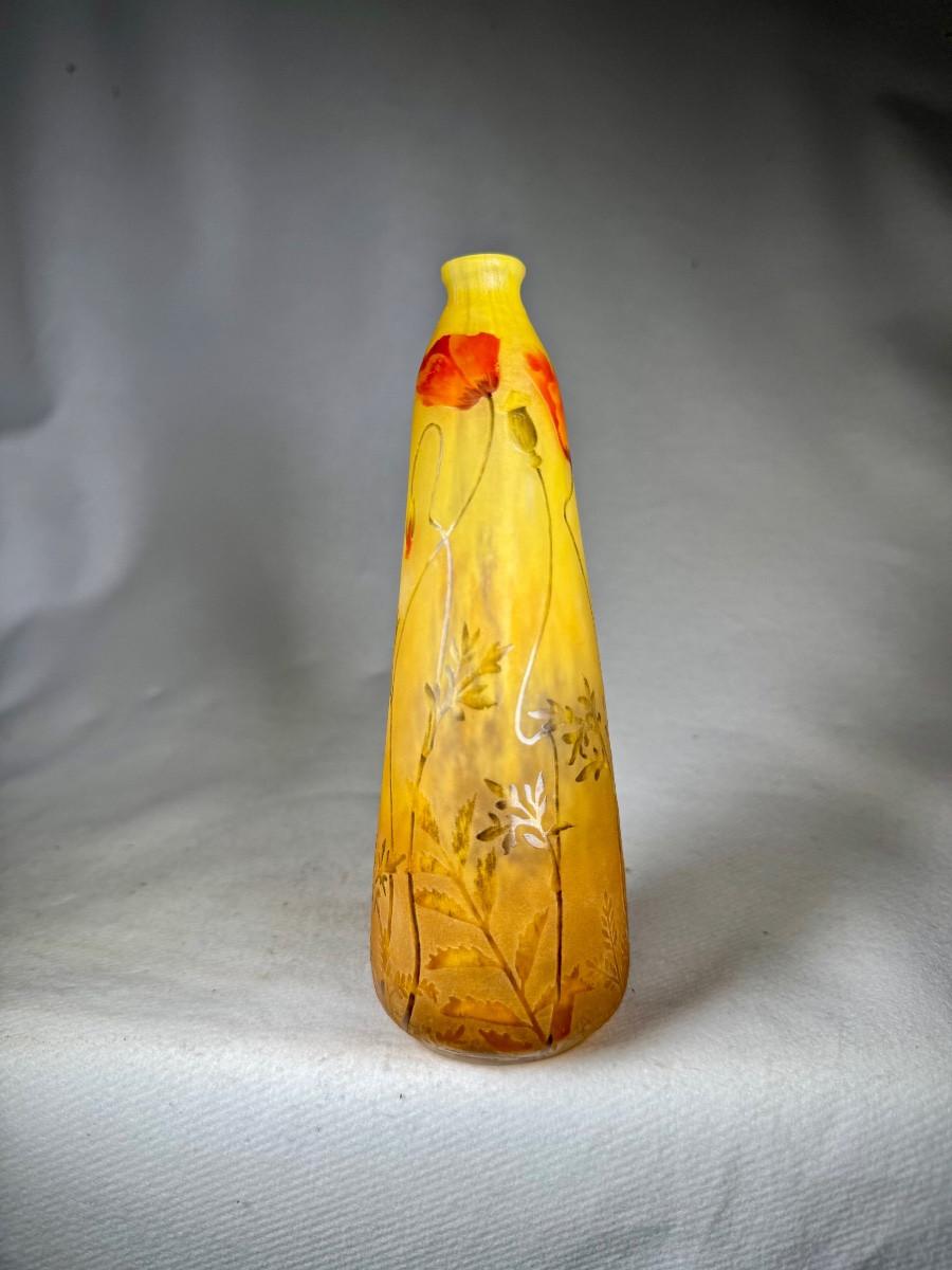 Daum Nancy Vase "poppies"-photo-1