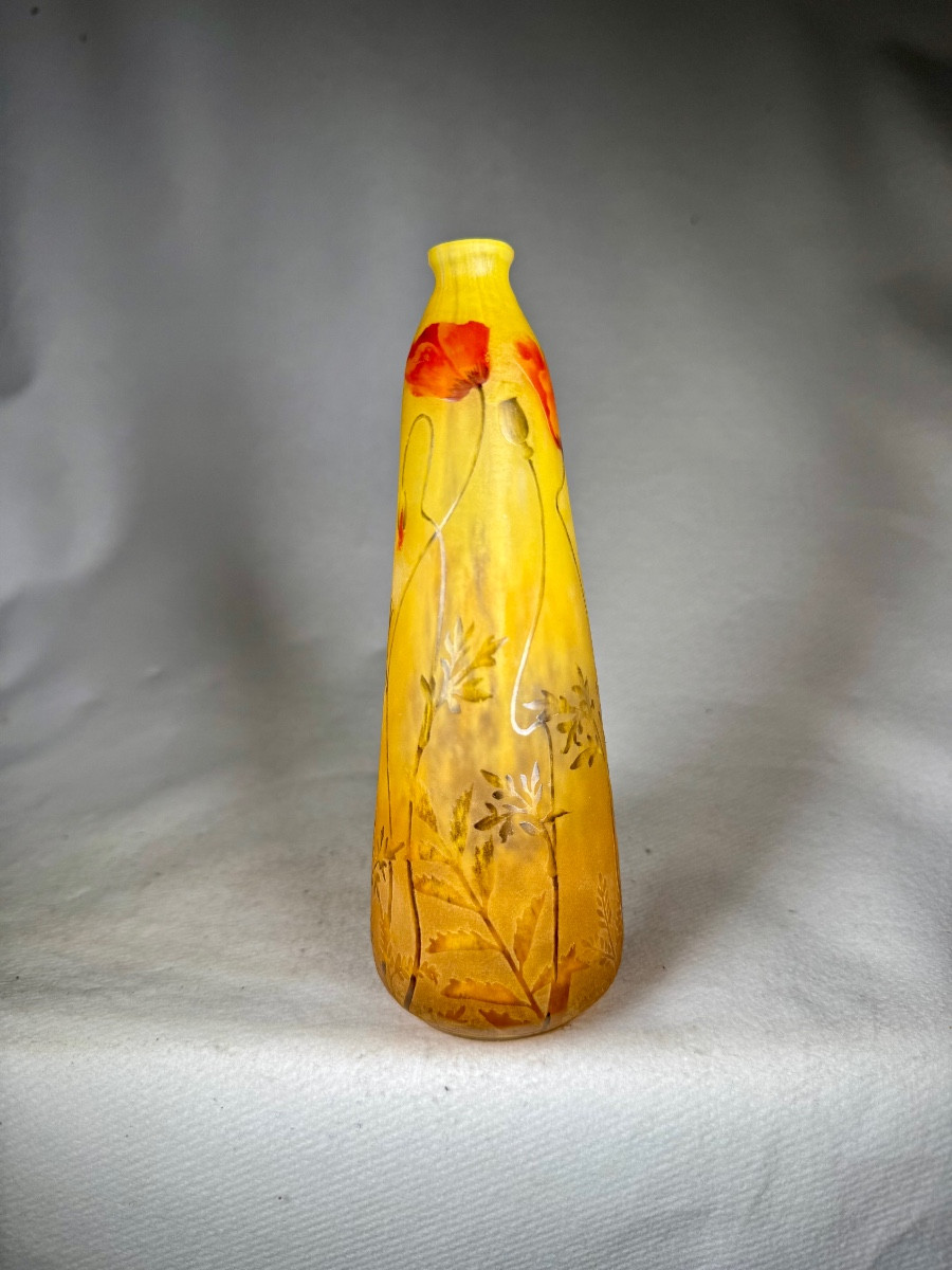 Daum Nancy Vase "poppies"-photo-3