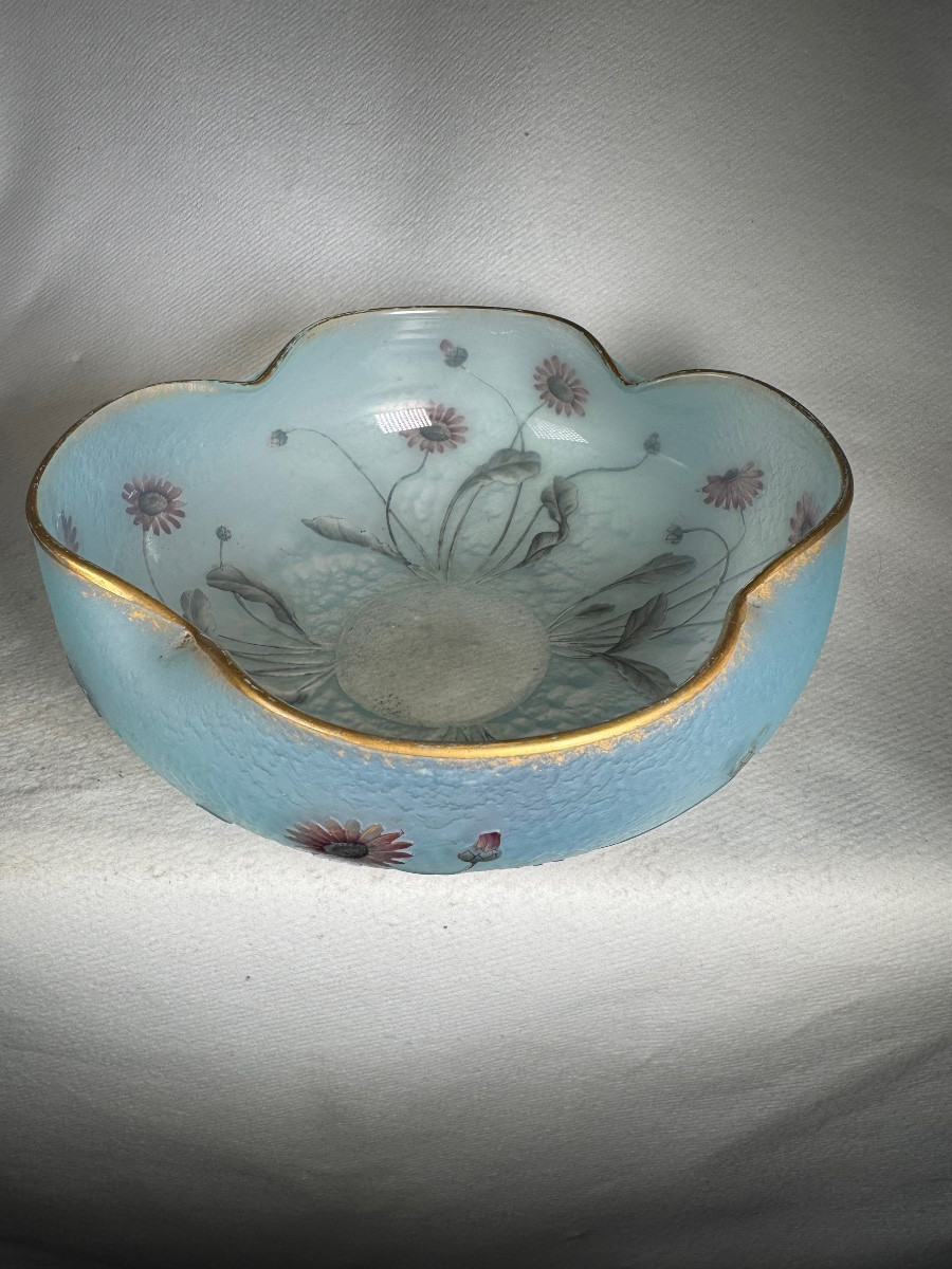 Vase Coupe Daum Nancy « Asters »-photo-3