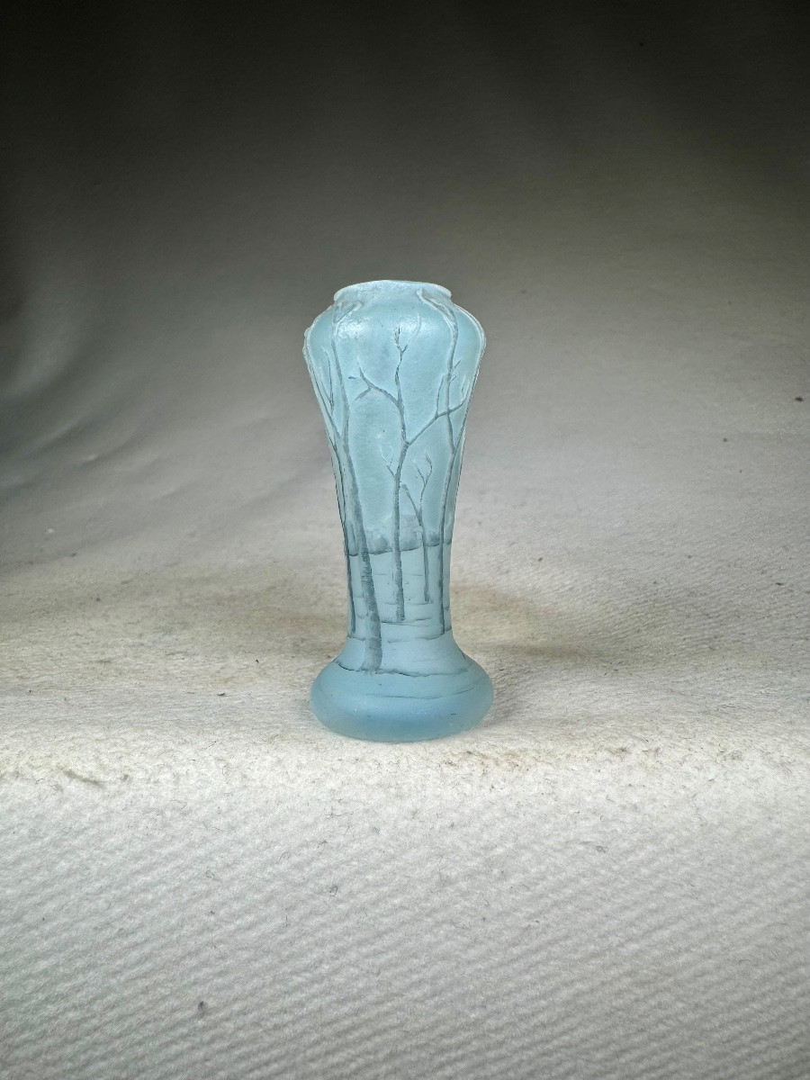 Vase Daum Nancy « Paysage Hollandais » Art Nouveau-photo-1