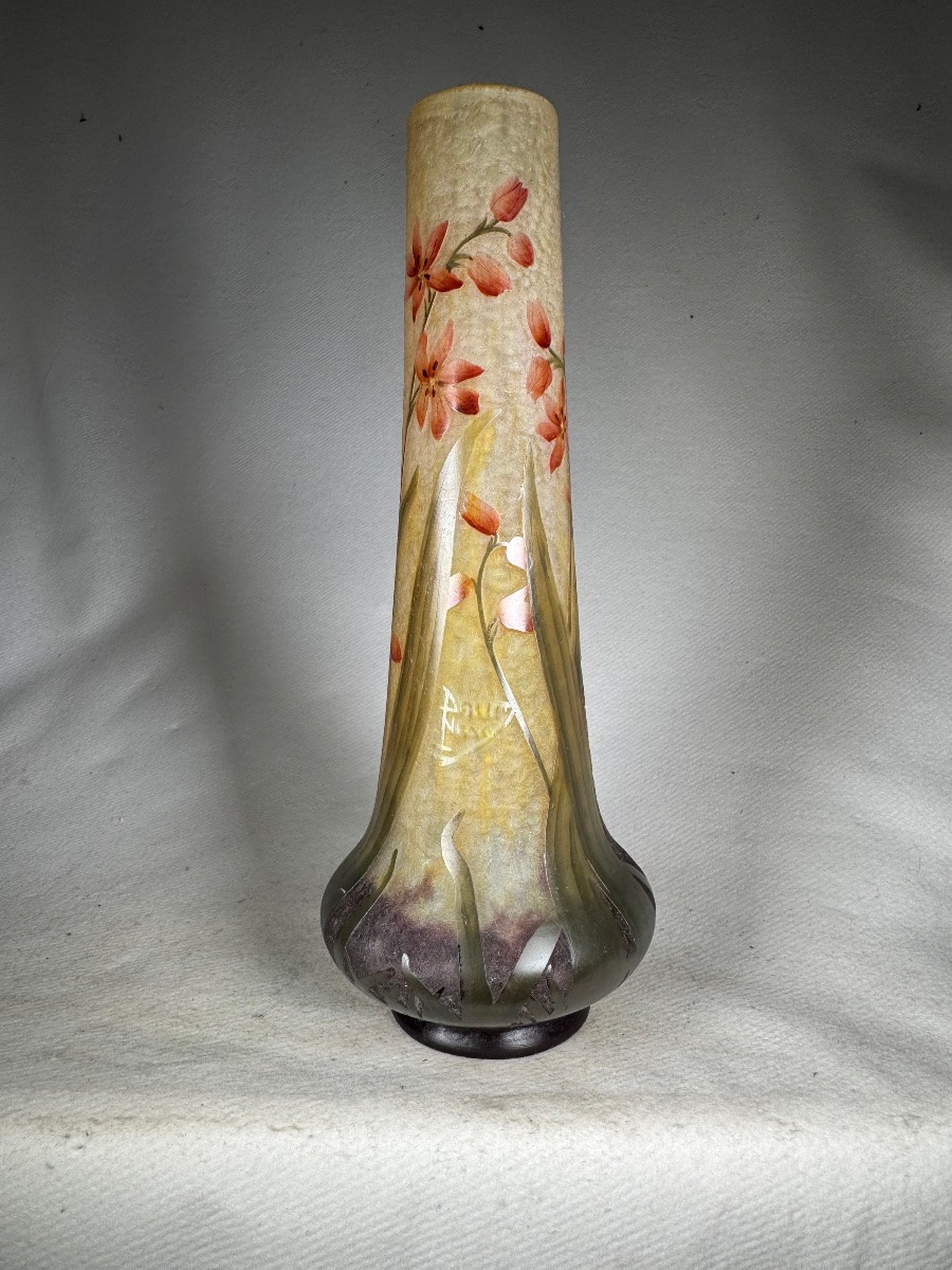 Vase Daum Nancy « Lis des Cafres »-photo-1
