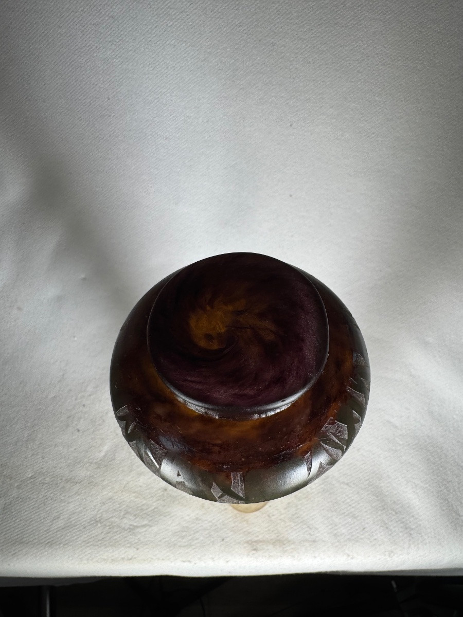 Vase Daum Nancy « Lis des Cafres »-photo-5