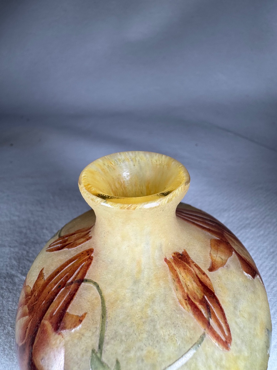 Vase Daum Nancy « Ancolies » -photo-4