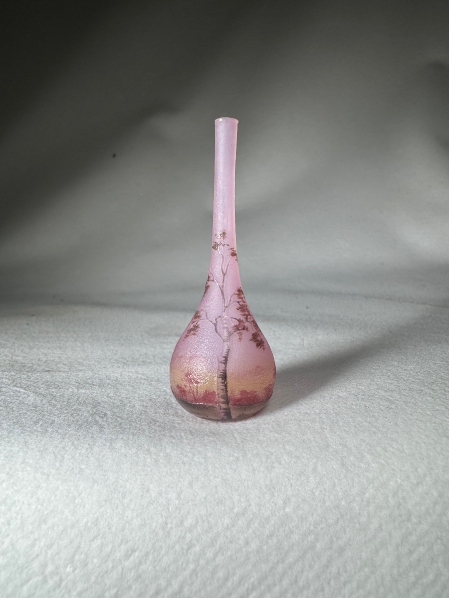 Daum Nancy "sologne" Miniature Vase-photo-2