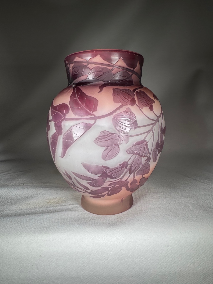 Vase Émile Gallé « Glycines »-photo-2