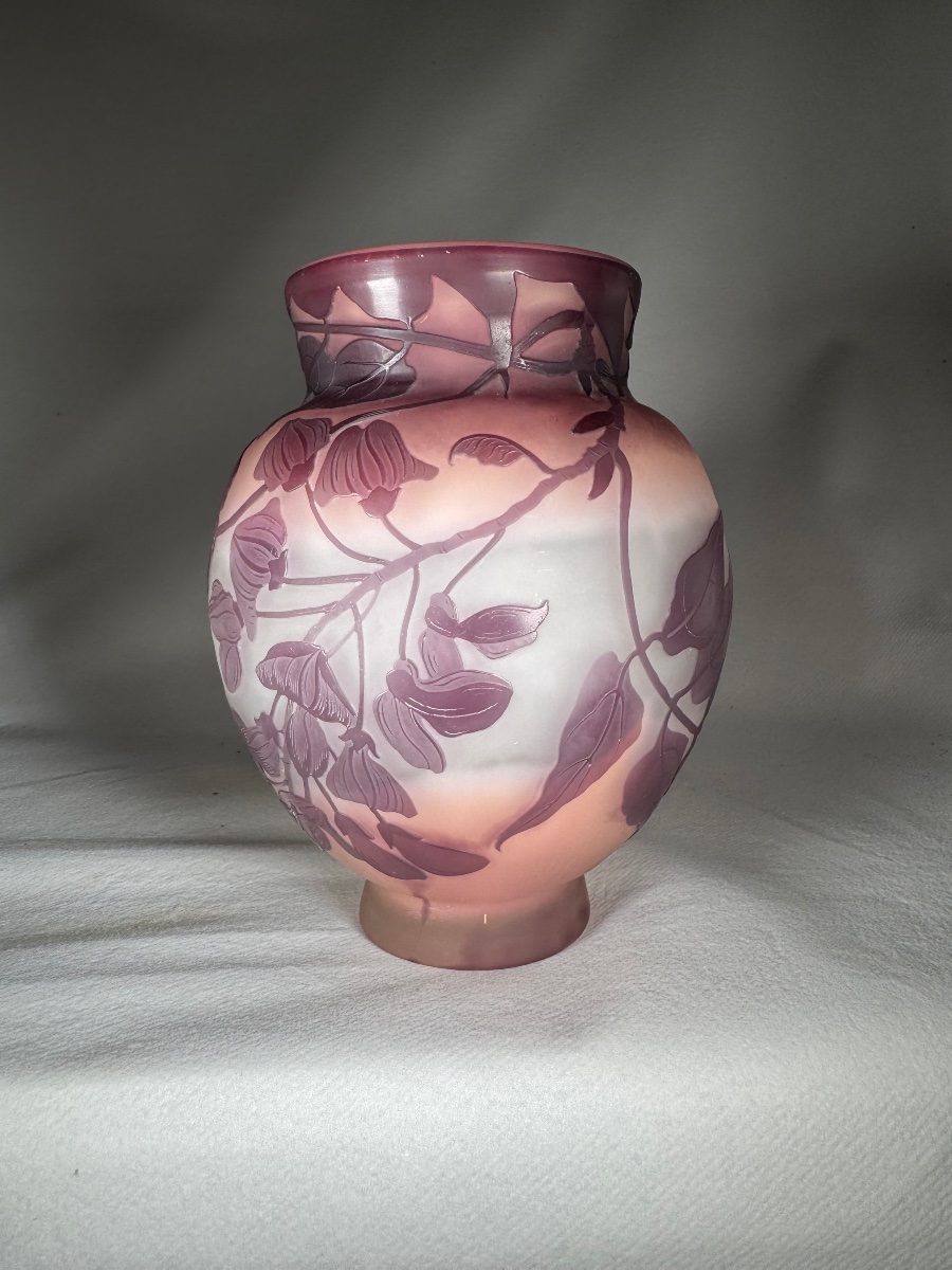 Vase Émile Gallé « Glycines »-photo-3