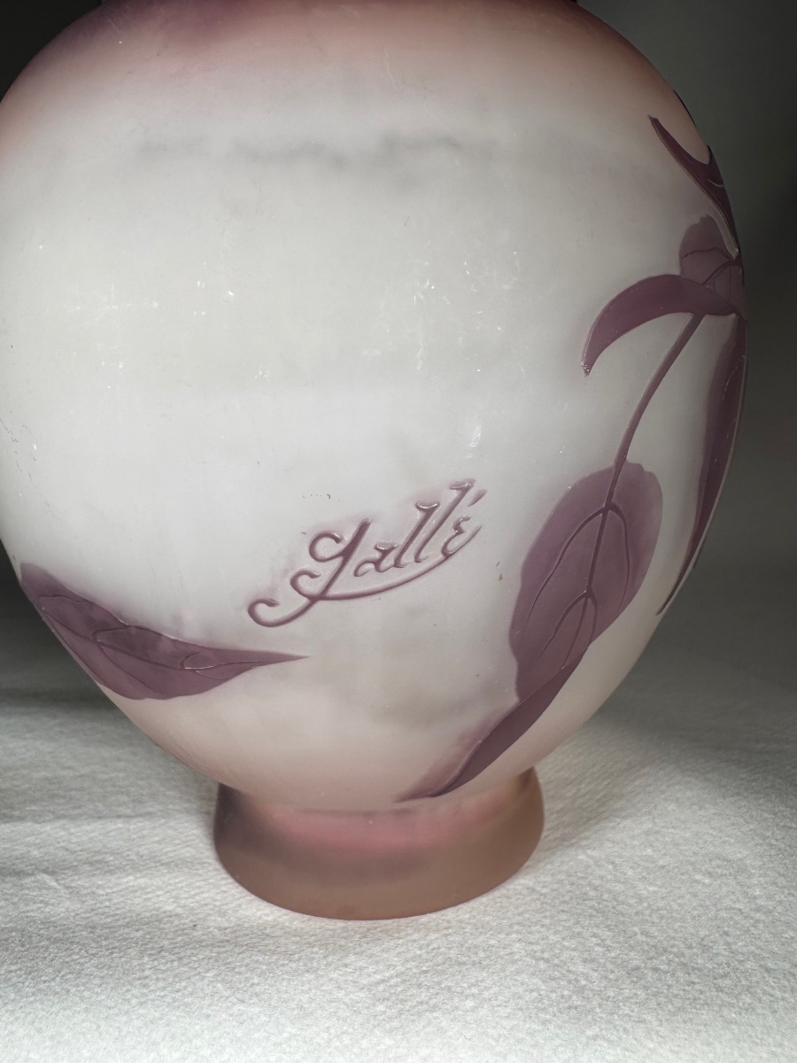 Vase Émile Gallé « Glycines »-photo-2