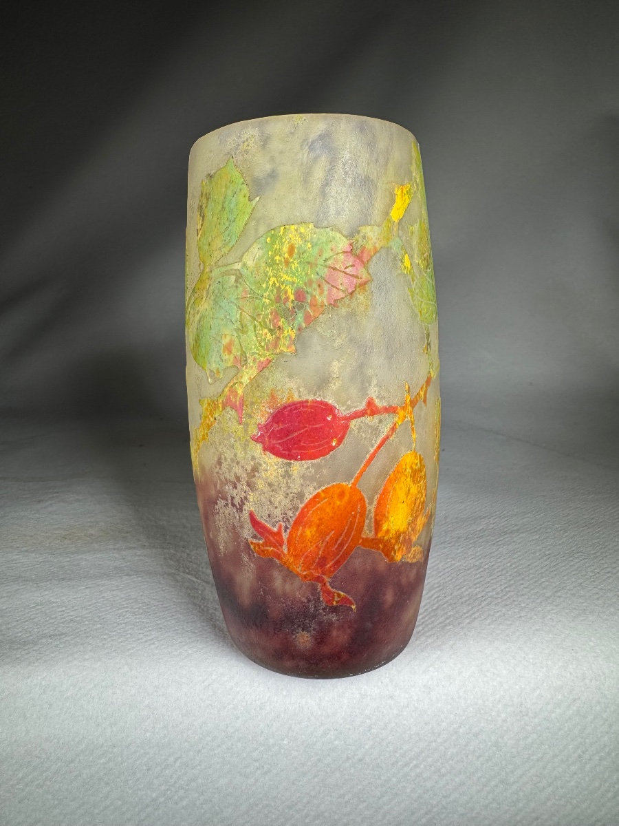 Daum Nancy "rosehip Berries" Vase-photo-3