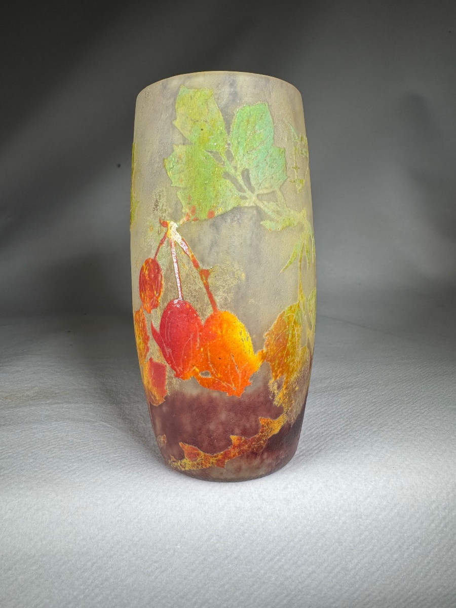 Daum Nancy "rosehip Berries" Vase