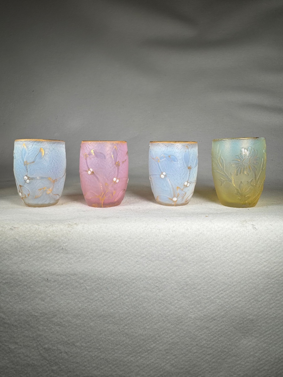 Daum Nancy Liqueur Glasses, Art Nouveau -photo-2