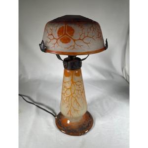 Charles Schneider - Le Verre Français, Lampe De Table Era Daum Galle, Art Déco