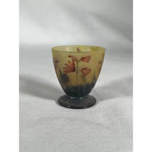 Vase Miniature Daum Nancy, Décor De Montbretia, Art Nouveau 