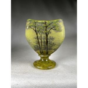 Important Vase Daum Nancy « Printemps »