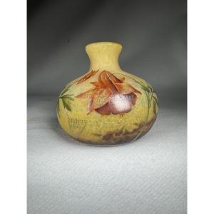 Daum Nancy “ancolies” Vase