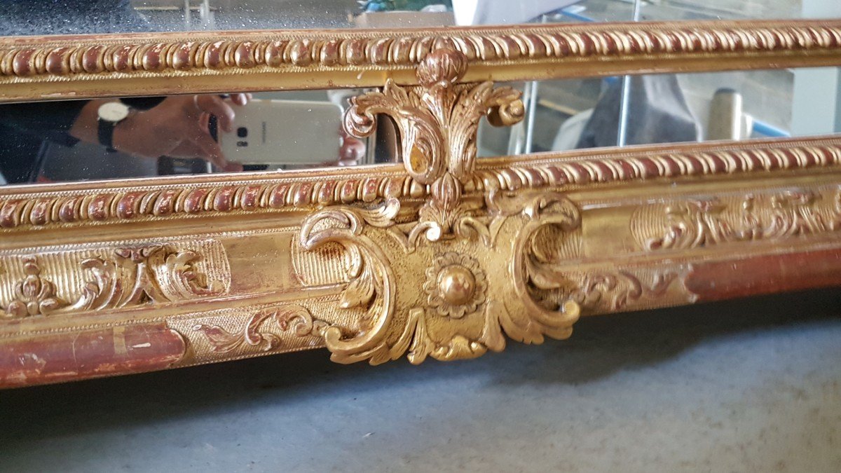 Dore Wood Mirror With Parclose Napoleon III Period Louis XIV Style-photo-4