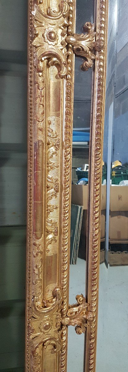 Dore Wood Mirror With Parclose Napoleon III Period Louis XIV Style-photo-4