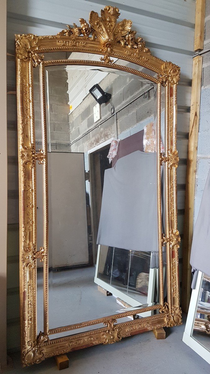 Dore Wood Mirror With Parclose Napoleon III Period Louis XIV Style-photo-8