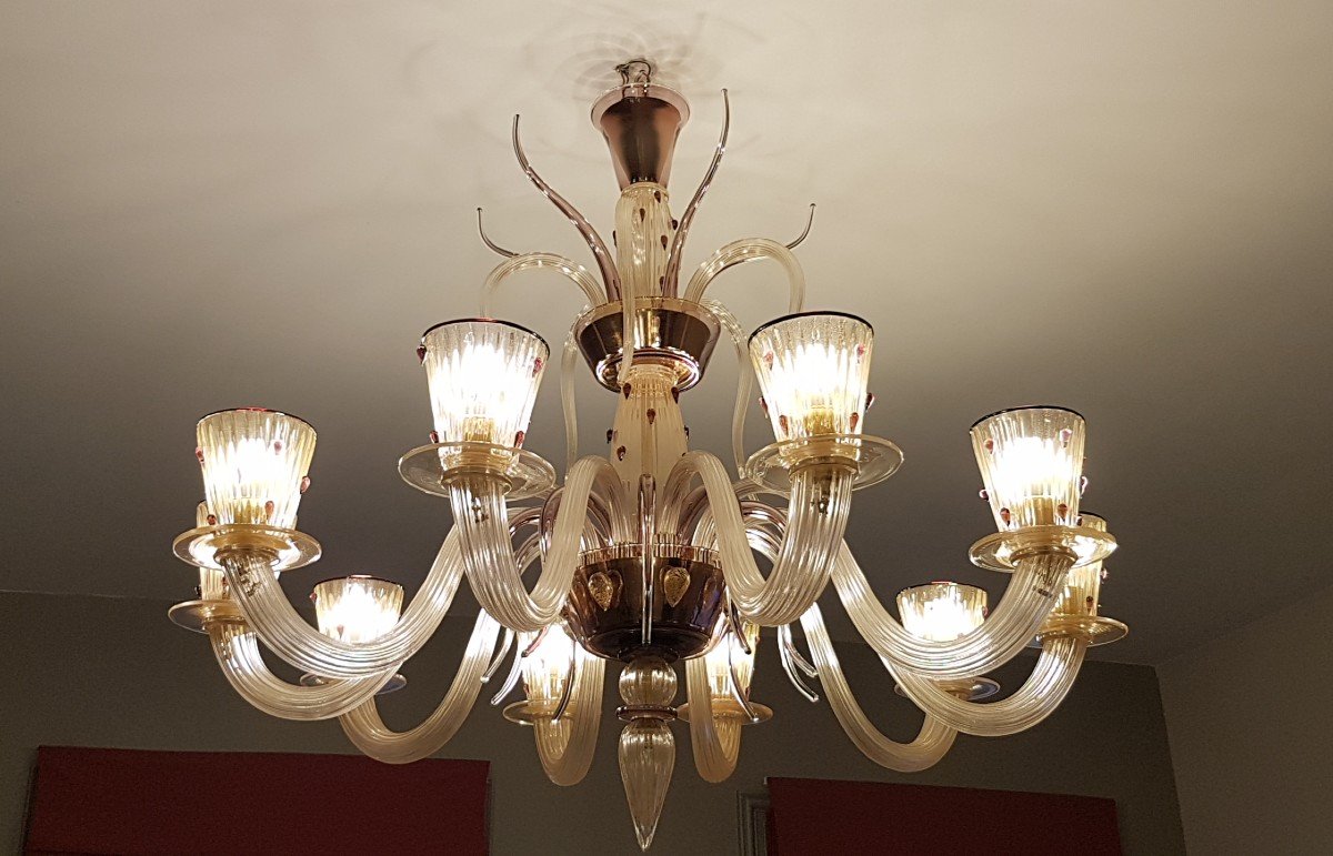 Lustre Murano Caigo Par Olivier Gagnère Pour Véronese Paris-photo-8