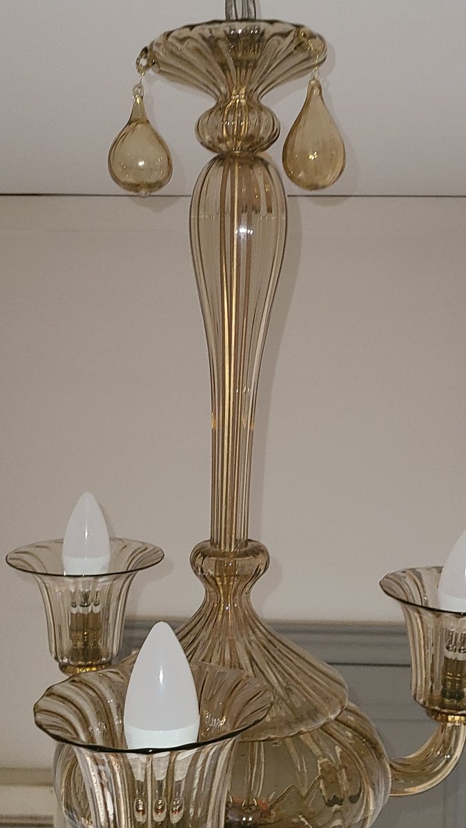 Murano Chandelier By Vittorio Zecchin 1920/1925-photo-3
