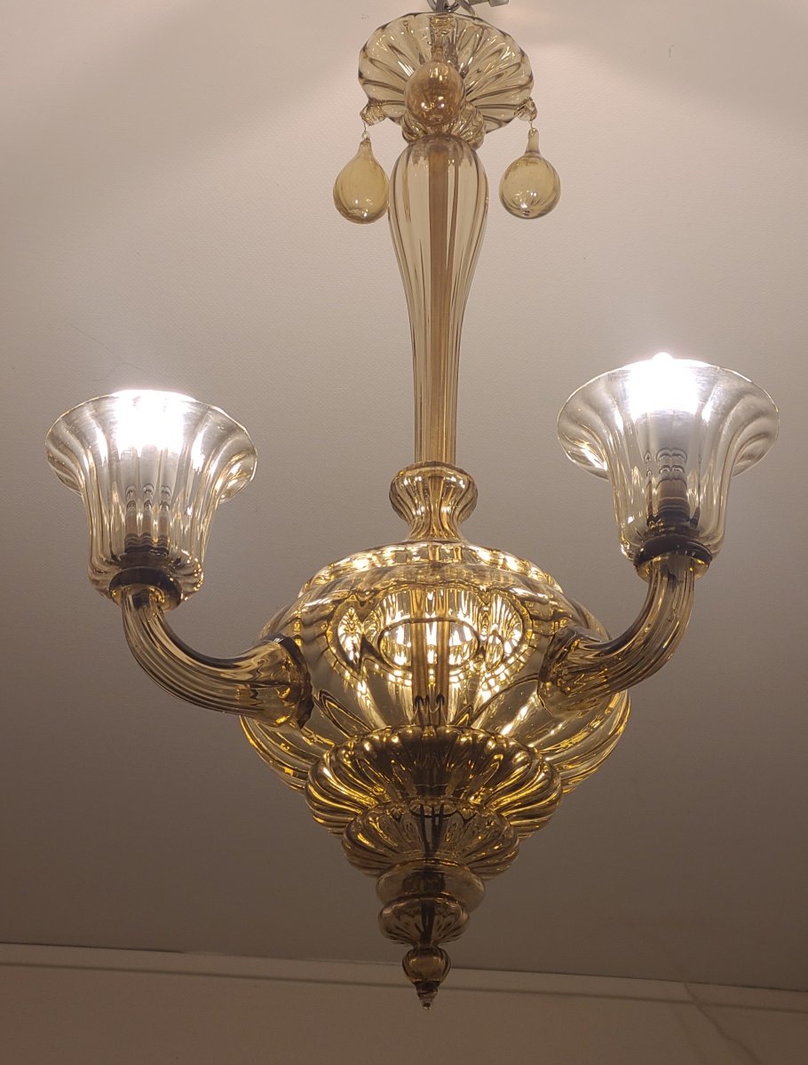 Murano Chandelier By Vittorio Zecchin 1920/1925-photo-1