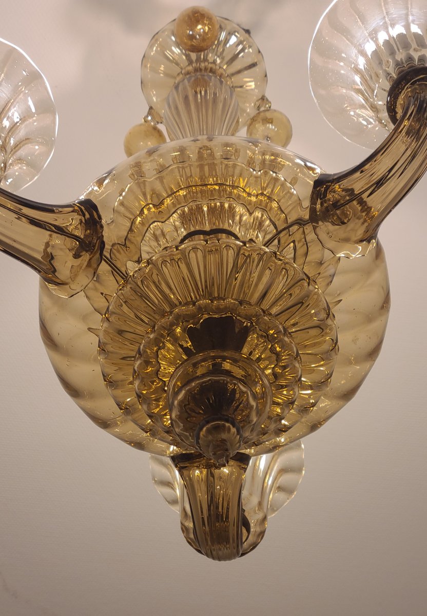 Murano Chandelier By Vittorio Zecchin 1920/1925-photo-2