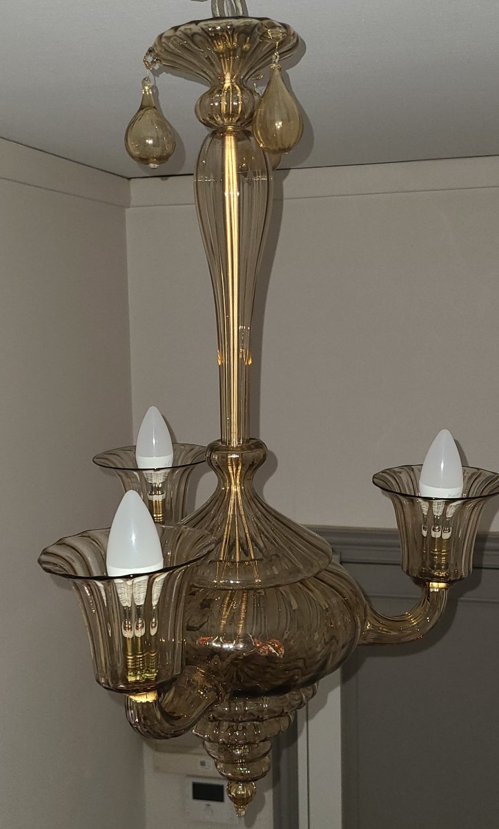 Murano Chandelier By Vittorio Zecchin 1920/1925-photo-7