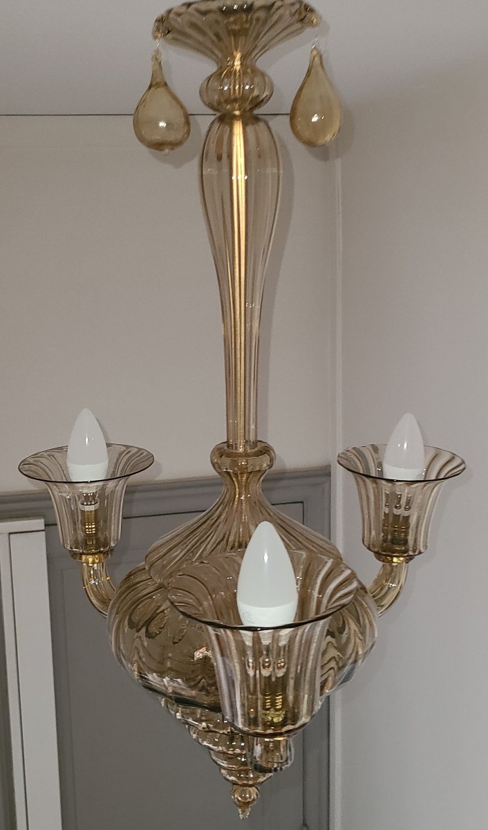 Murano Chandelier By Vittorio Zecchin 1920/1925-photo-8