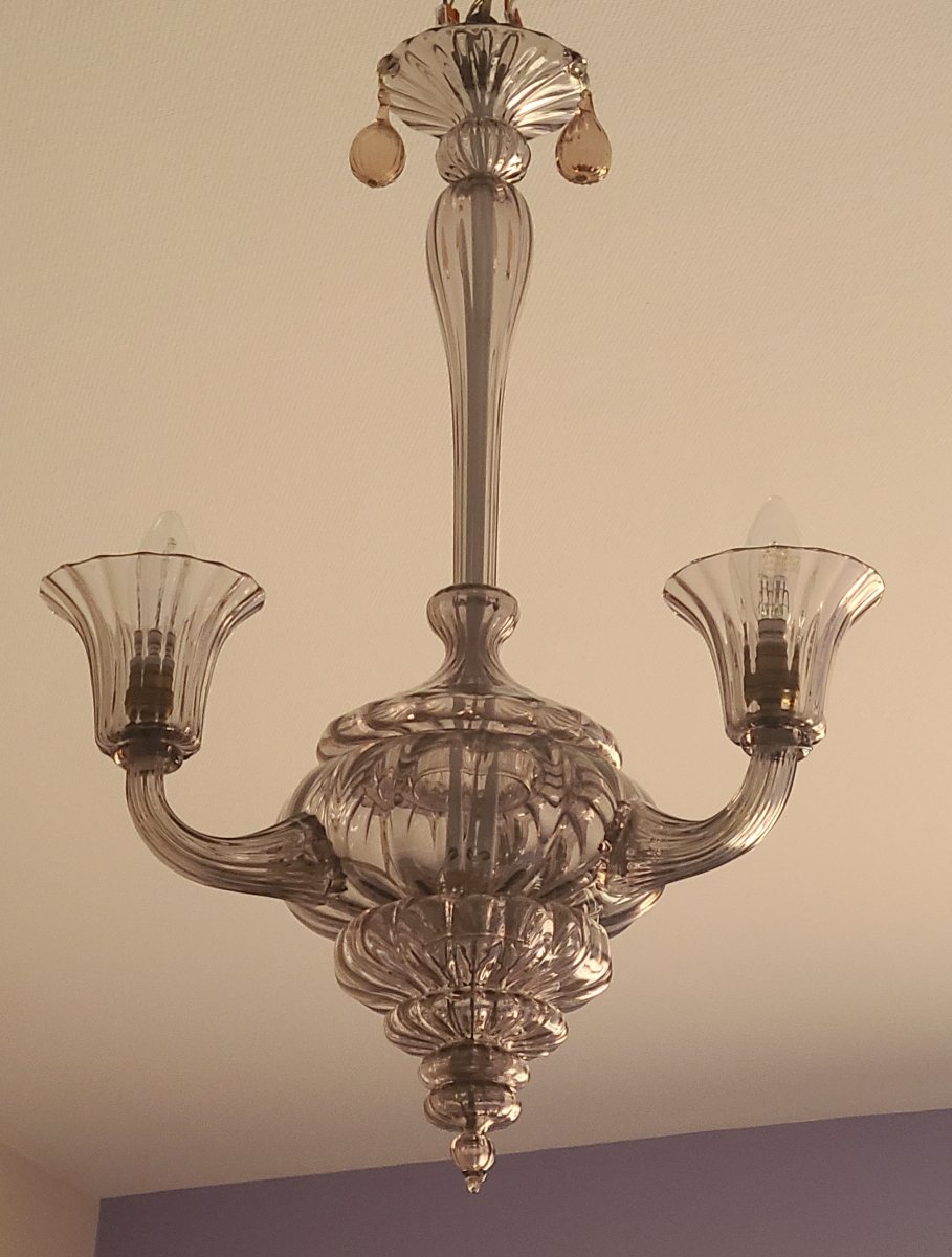 Murano Chandelier By Vittorio Zecchin, 1920–1925-photo-2