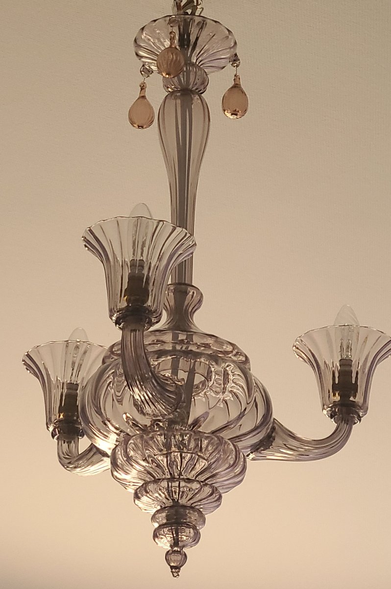 Murano Chandelier By Vittorio Zecchin, 1920–1925-photo-3