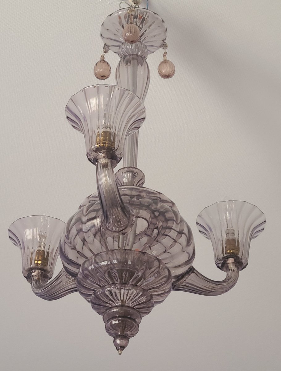 Murano Chandelier By Vittorio Zecchin, 1920–1925-photo-2