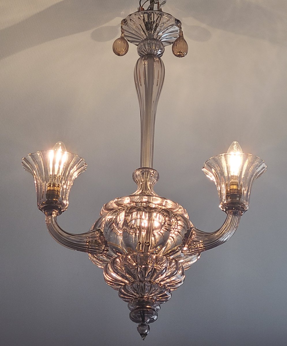 Murano Chandelier By Vittorio Zecchin, 1920–1925-photo-3