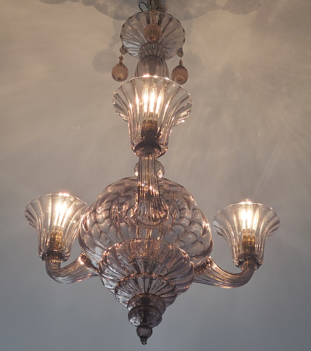 Murano Chandelier By Vittorio Zecchin, 1920–1925-photo-4