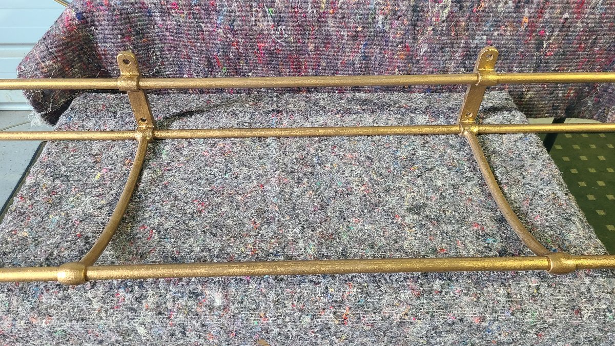 ETAGERE FONTE ET ACIER 1900 EN PAIRE-photo-4