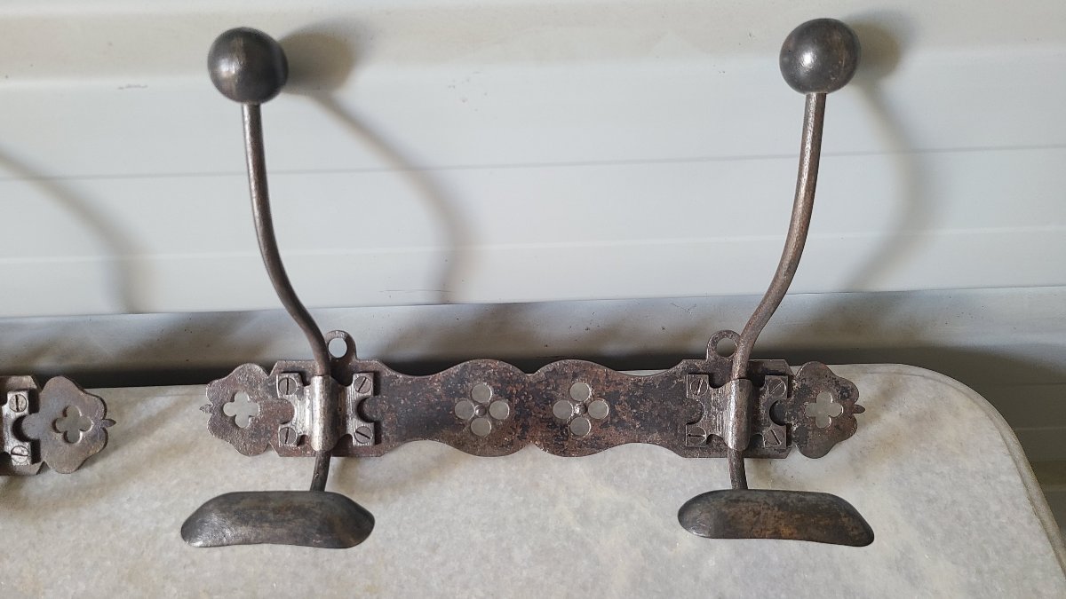 Art Nouveau Steel Coat Rack-photo-3